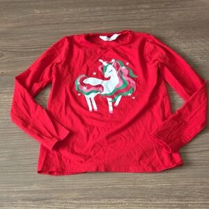 Red H&M Unicorn Kids Shirt